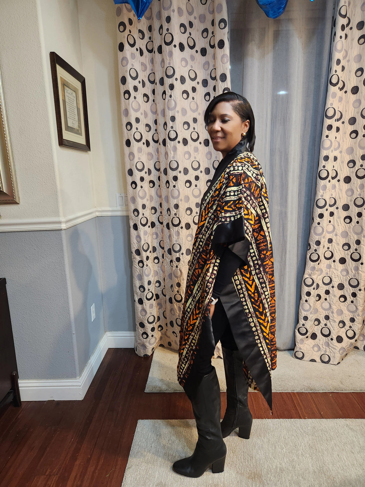 Mara African Elegant Kimono/Poncho/ Drape Dress/ One size fit for S, M, L, XL, 2XL, and 3XL