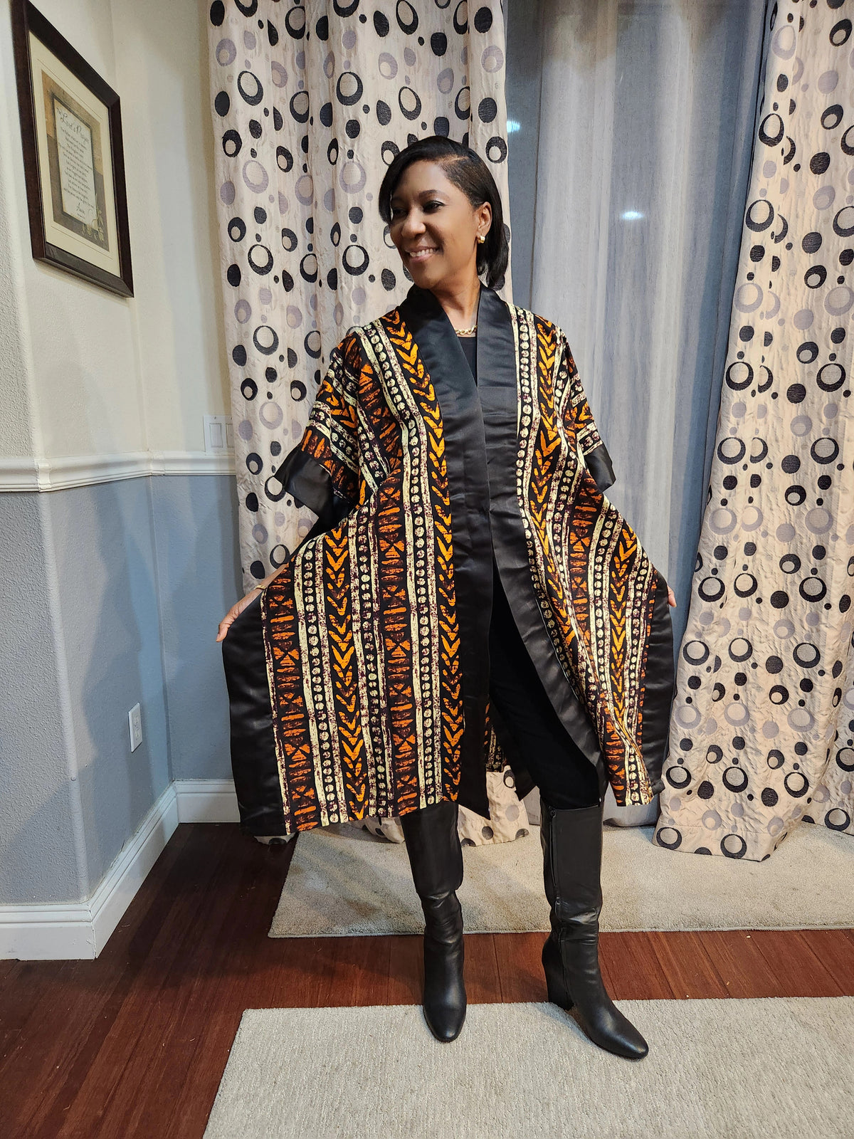 Mara African Elegant Kimono/Poncho/ Drape Dress/ One size fit for S, M, L, XL, 2XL, and 3XL