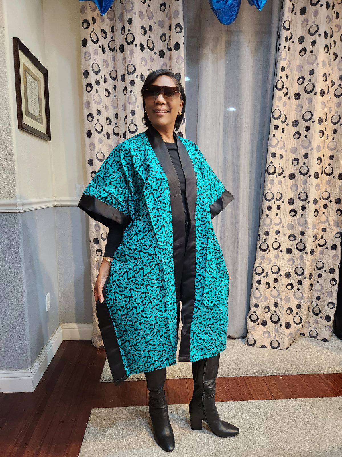 Mara African Elegant Kimono/Poncho/ Drape Dress/ One size fit for S, M, L, XL, 2XL, and 3XL
