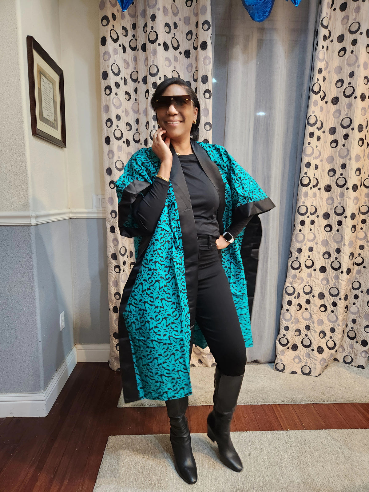 Mara African Elegant Kimono/Poncho/ Drape Dress/ One size fit for S, M, L, XL, 2XL, and 3XL