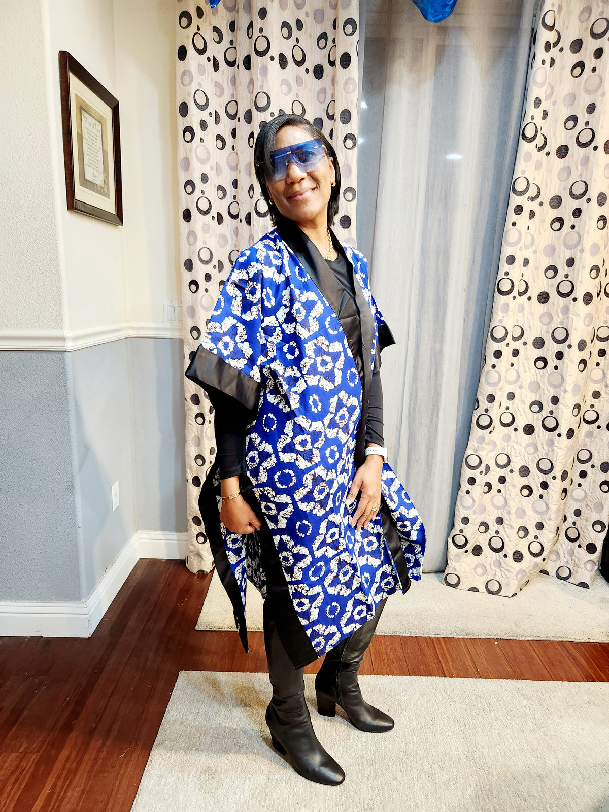 Mara African Elegant Kimono/Poncho/ Drape Dress/ One size fit for S, M, L, XL, 2XL, and 3XL