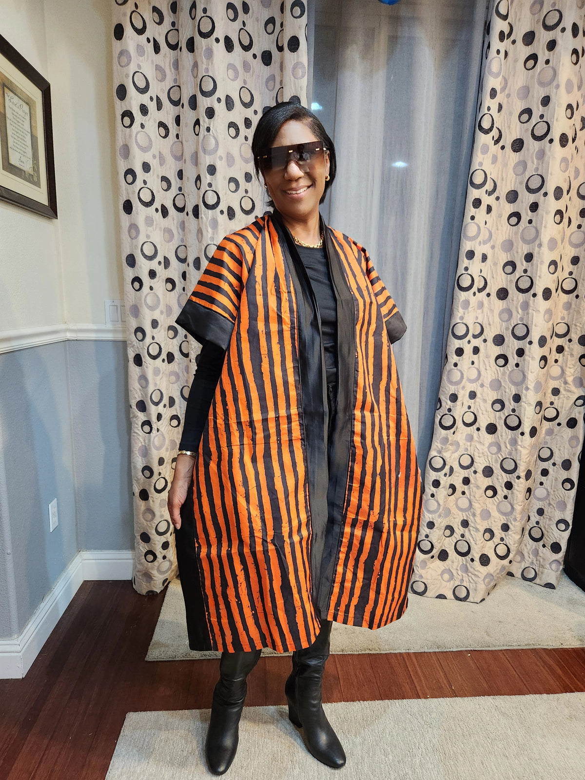 Mara African Elegant Kimono/Poncho/ Drape Dress/ One size fit for S, M, L, XL, 2XL, and 3XL