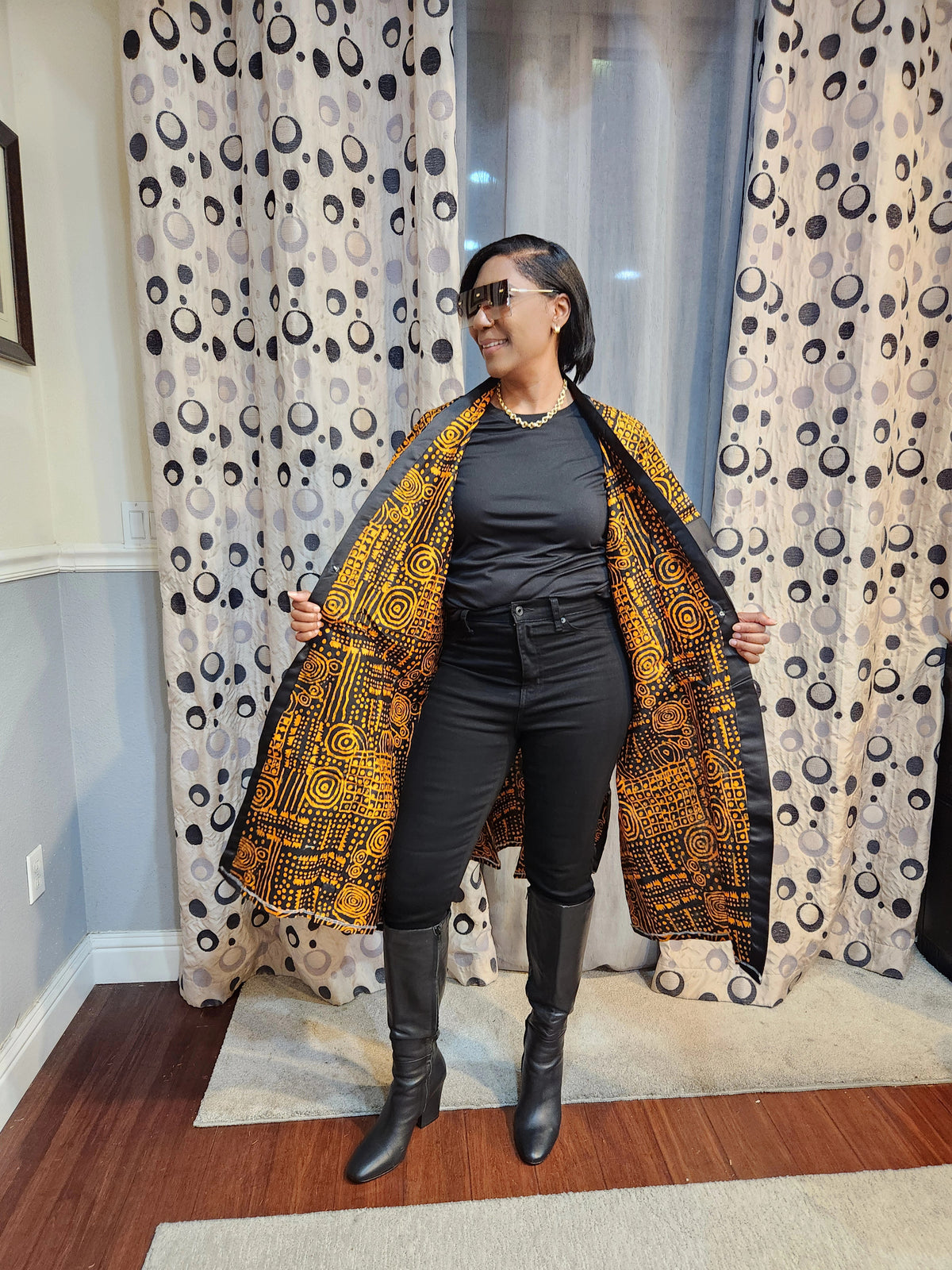 Mara African Elegant Kimono/Poncho/ Drape Dress/ One size fit for S, M, L, XL, 2XL, and 3XL