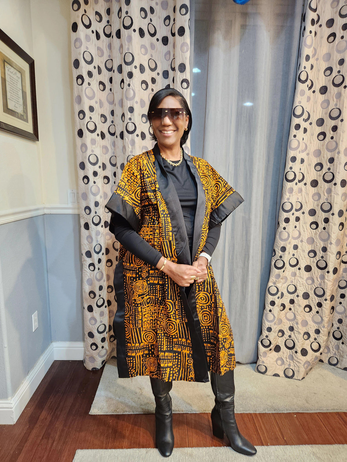 Mara African Elegant Kimono/Poncho/ Drape Dress/ One size fit for S, M, L, XL, 2XL, and 3XL