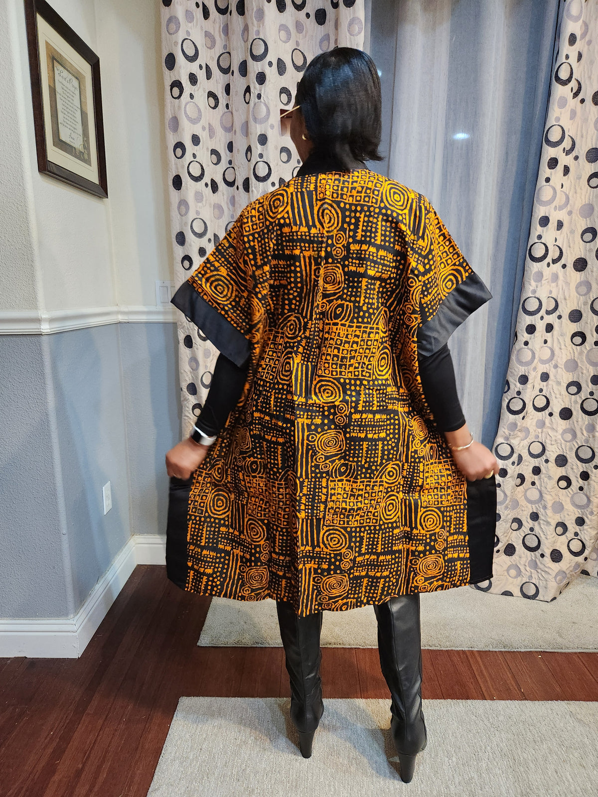 Mara African Elegant Kimono/Poncho/ Drape Dress/ One size fit for S, M, L, XL, 2XL, and 3XL