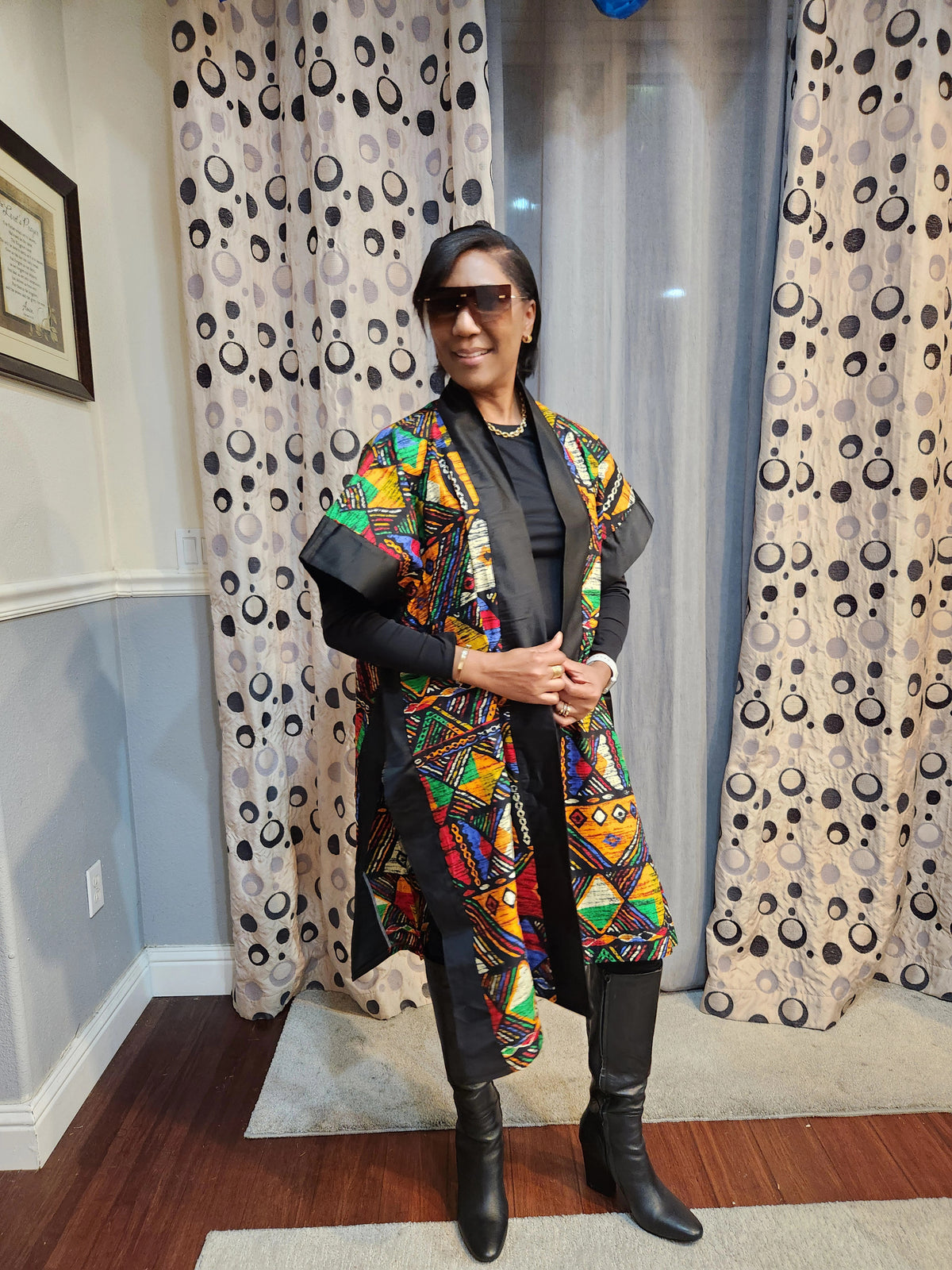 Mara African Elegant Kimono/Poncho/ Drape Dress/ One size fit for S, M, L, XL, 2XL, and 3XL