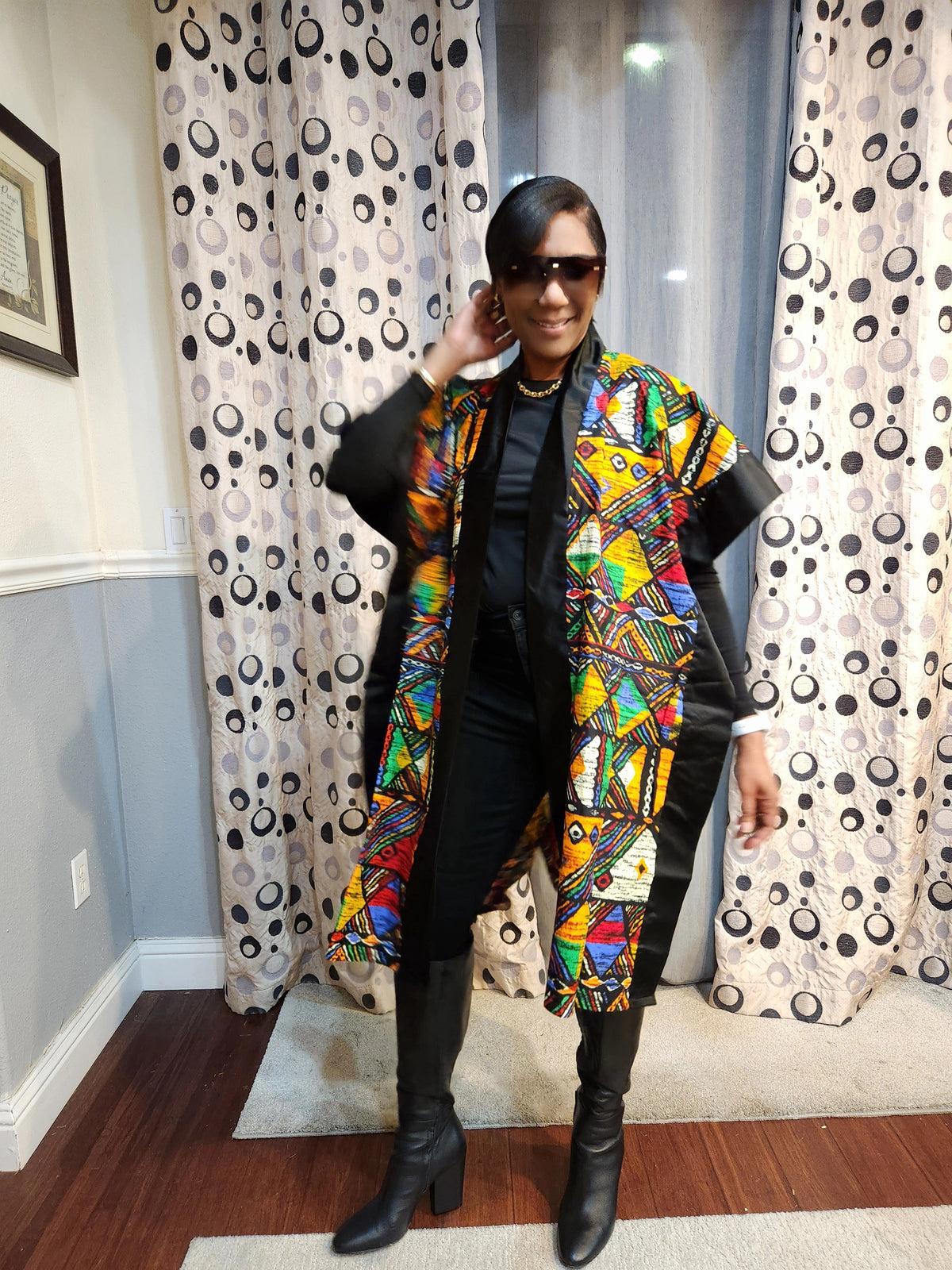 Mara African Elegant Kimono/Poncho/ Drape Dress/ One size fit for S, M, L, XL, 2XL, and 3XL