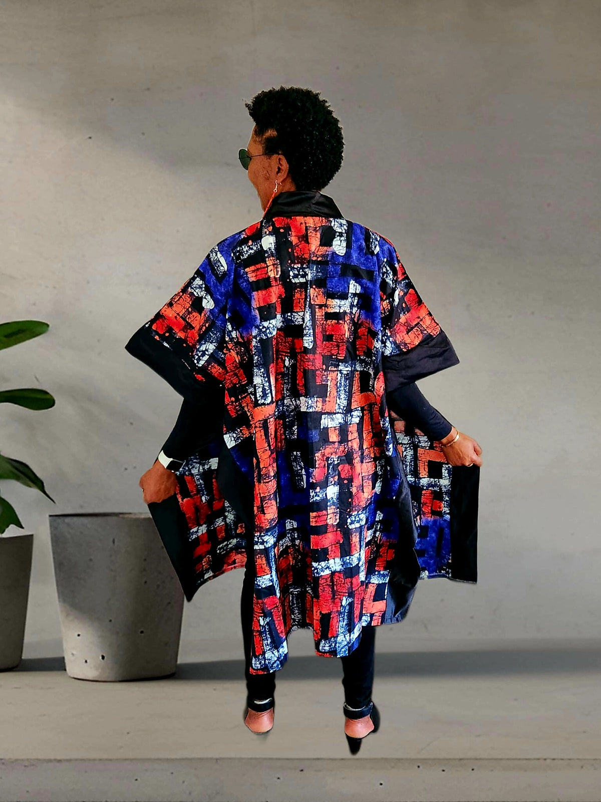 Mara African Elegant Kimono/Poncho/ Drape Dress/ One size fit for S, M, L, XL, 2XL, and 3XL