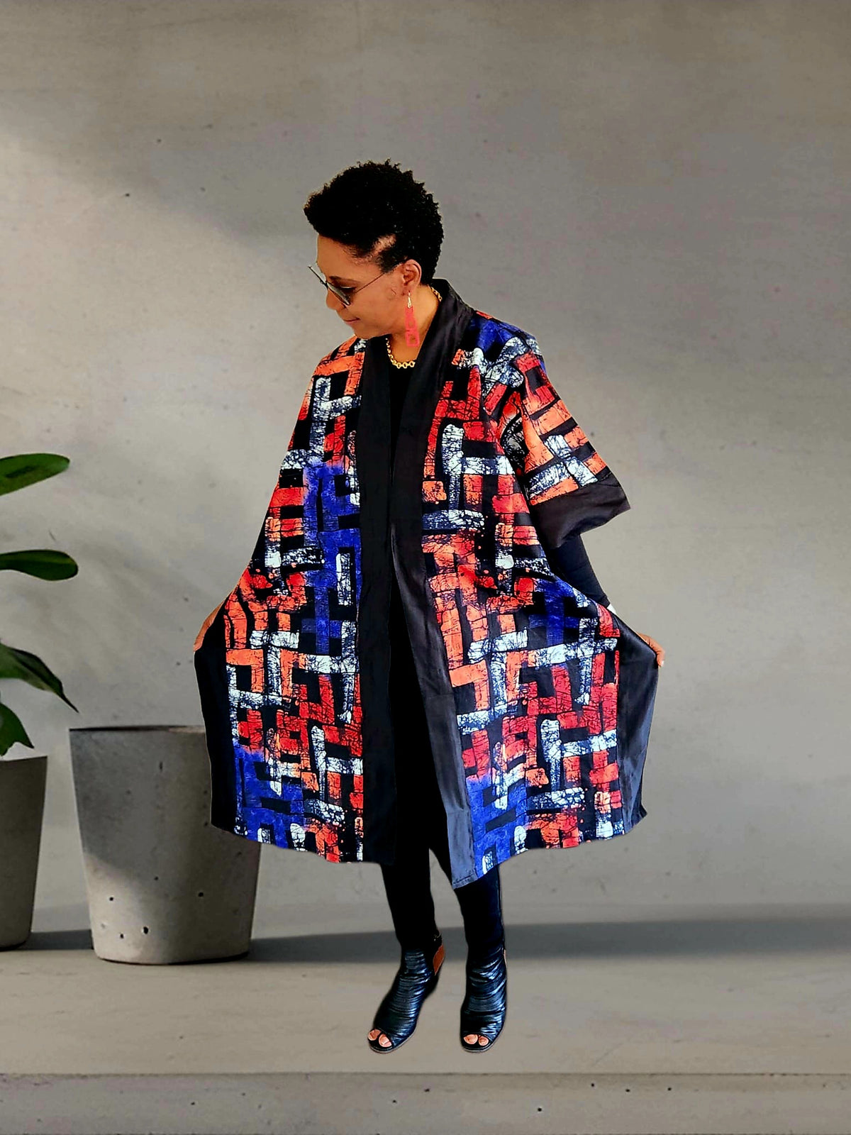 Mara African Elegant Kimono/Poncho/ Drape Dress/ One size fit for S, M, L, XL, 2XL, and 3XL