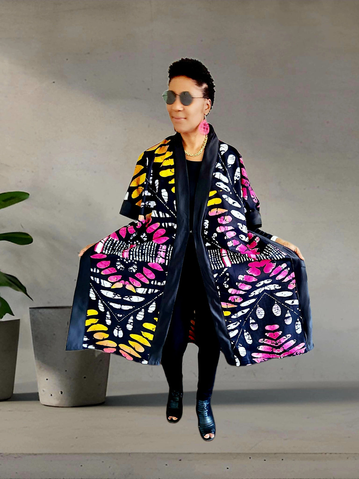 Mara African Elegant Kimono/Poncho/ Drape Dress/ One size fit for S, M, L, XL, 2XL, and 3XL