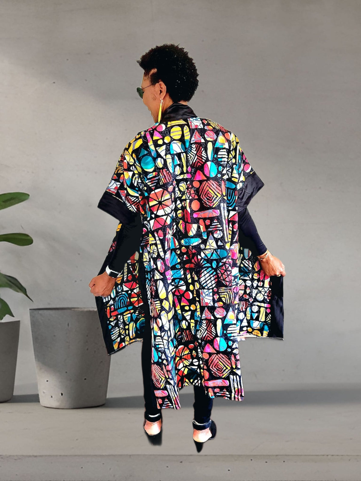Mara African Elegant Kimono/Poncho/ Drape Dress/ One size fit for S, M, L, XL, 2XL, and 3XL