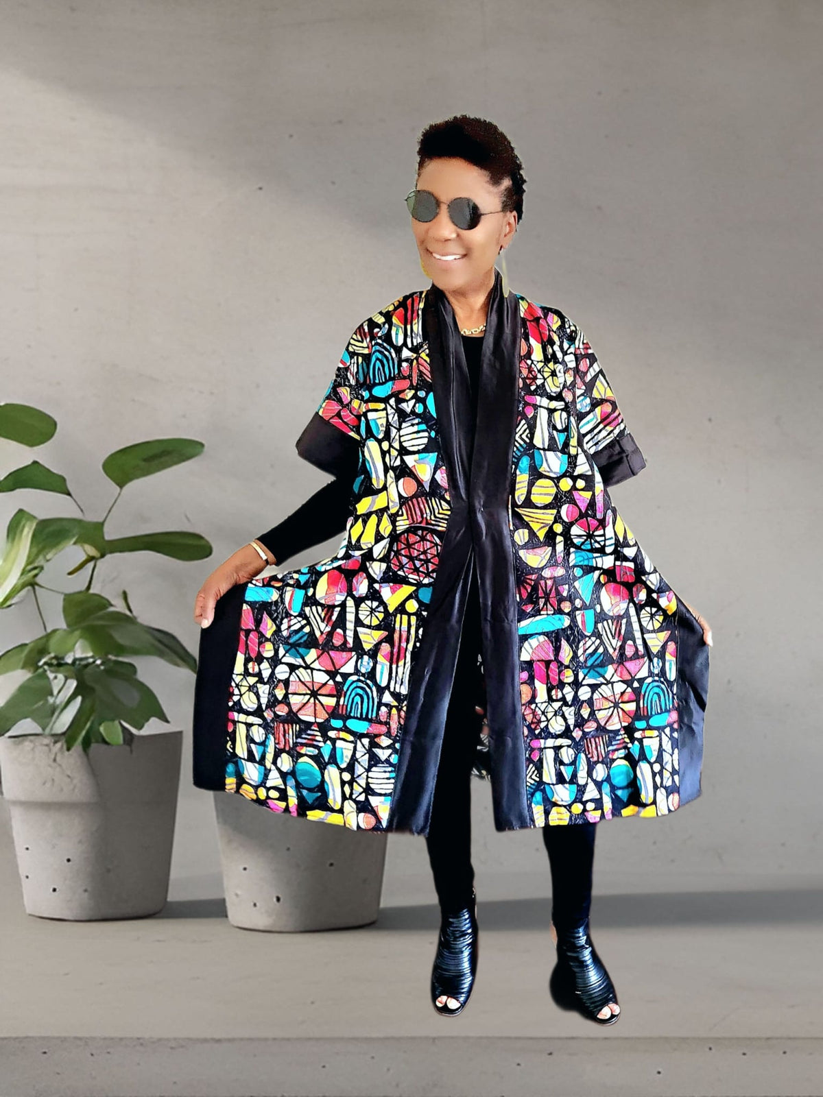 Mara African Elegant Kimono/Poncho/ Drape Dress/ One size fit for S, M, L, XL, 2XL, and 3XL