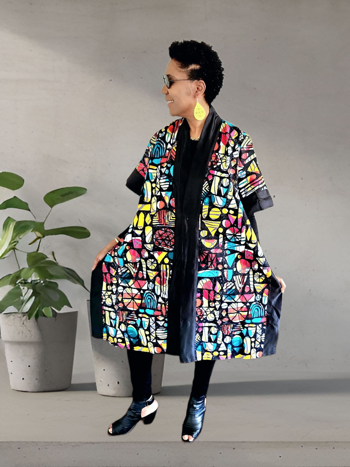 Mara African Elegant Kimono/Poncho/ Drape Dress/ One size fit for S, M, L, XL, 2XL, and 3XL