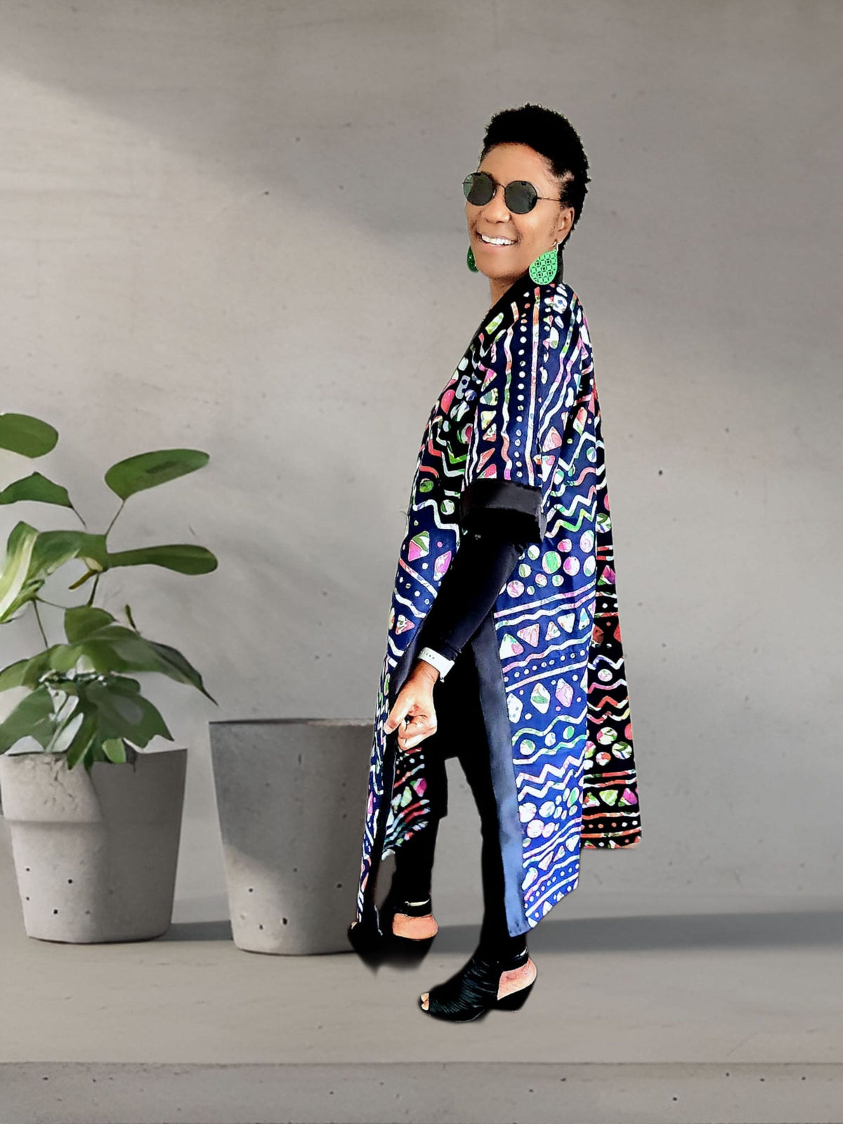 Mara African Elegant Kimono/Poncho/ Drape Dress/ One size fit for S, M, L, XL, 2XL, and 3XL
