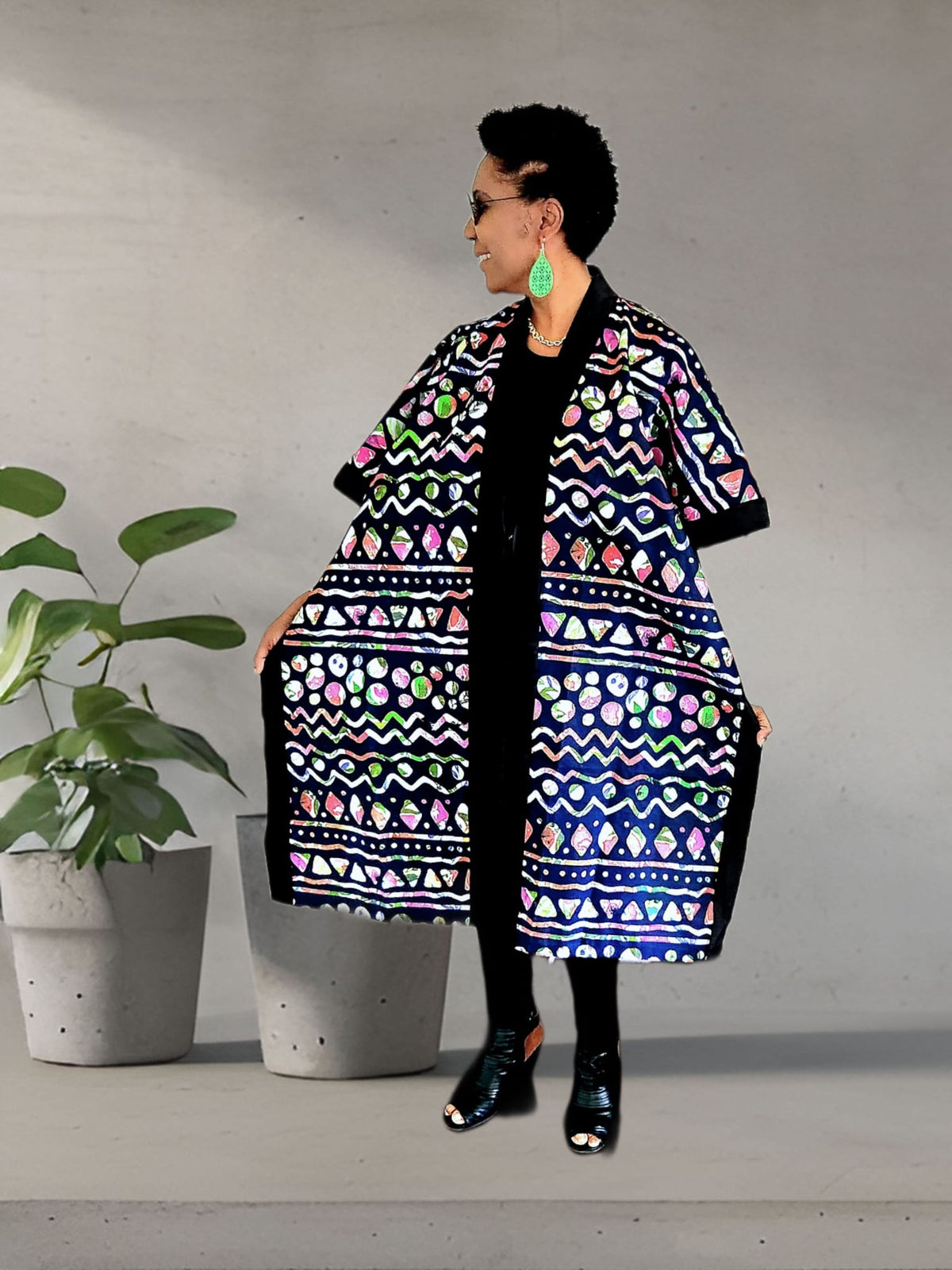 Mara African Elegant Kimono/Poncho/ Drape Dress/ One size fit for S, M, L, XL, 2XL, and 3XL