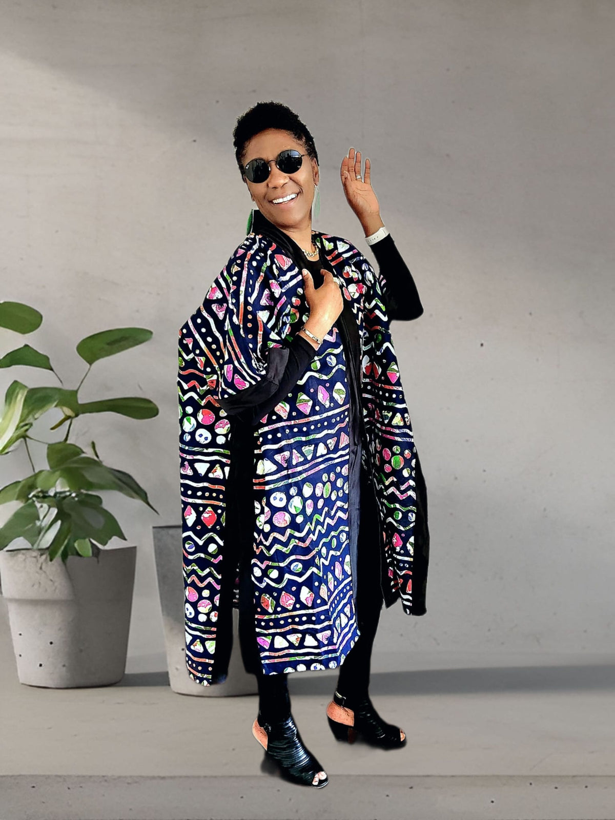 Mara African Elegant Kimono/Poncho/ Drape Dress/ One size fit for S, M, L, XL, 2XL, and 3XL