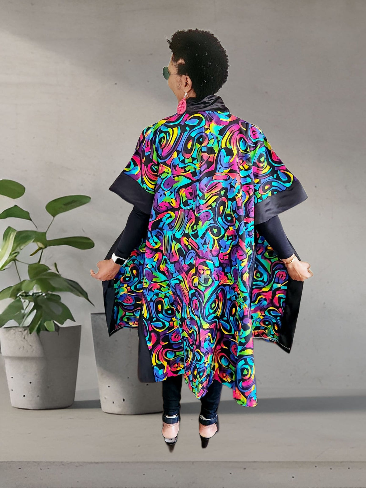 Mara African Elegant Kimono/Poncho/ Drape Dress/ One size fit for S, M, L, XL, 2XL, and 3XL