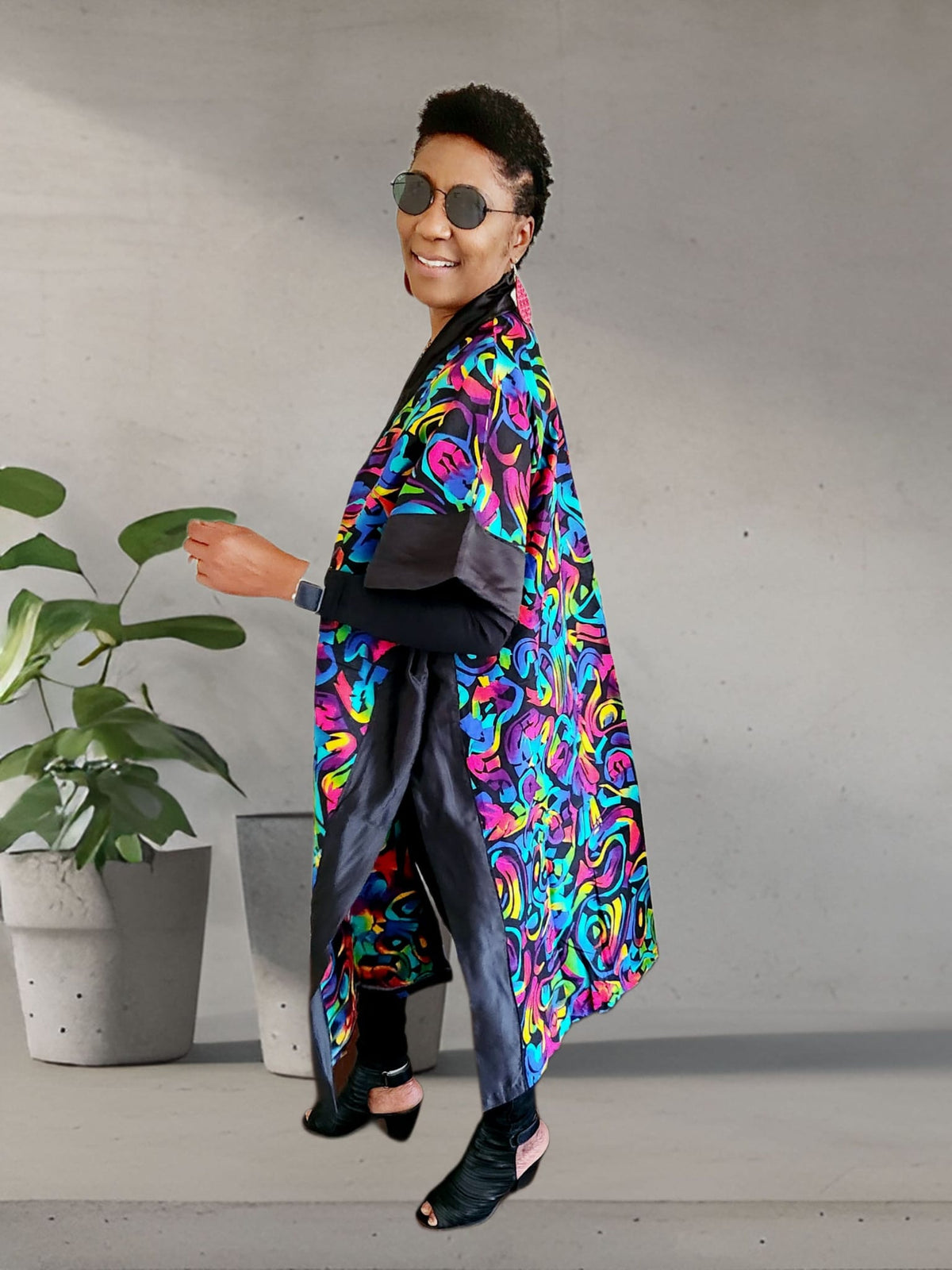 Mara African Elegant Kimono/Poncho/ Drape Dress/ One size fit for S, M, L, XL, 2XL, and 3XL
