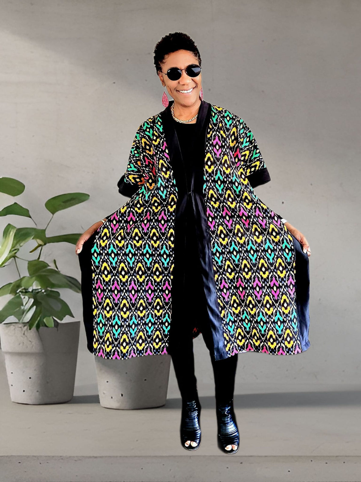 Mara African Elegant Kimono/Poncho/ Drape Dress/ One size fit for S, M, L, XL, 2XL, and 3XL
