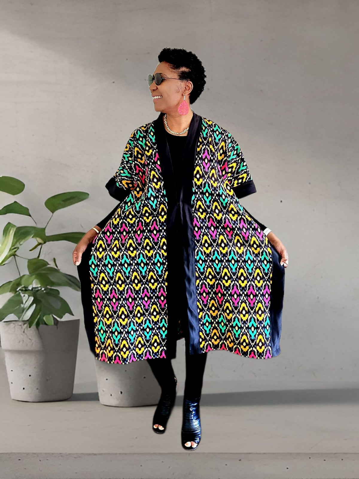 Mara African Elegant Kimono/Poncho/ Drape Dress/ One size fit for S, M, L, XL, 2XL, and 3XL