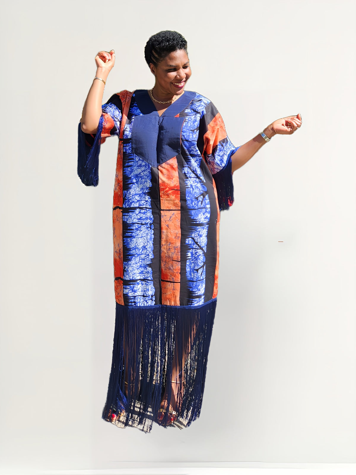 Tiana Elegant Fringed Kaftan