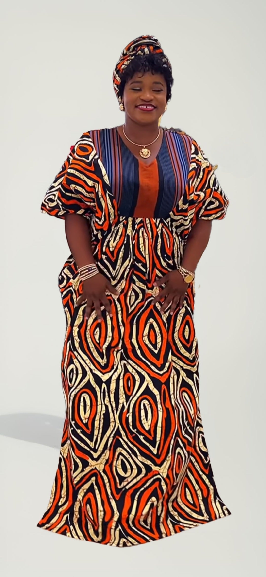 Tessy Gorgeous Gown Free size for M, L, XL, 2XL, and 3XL