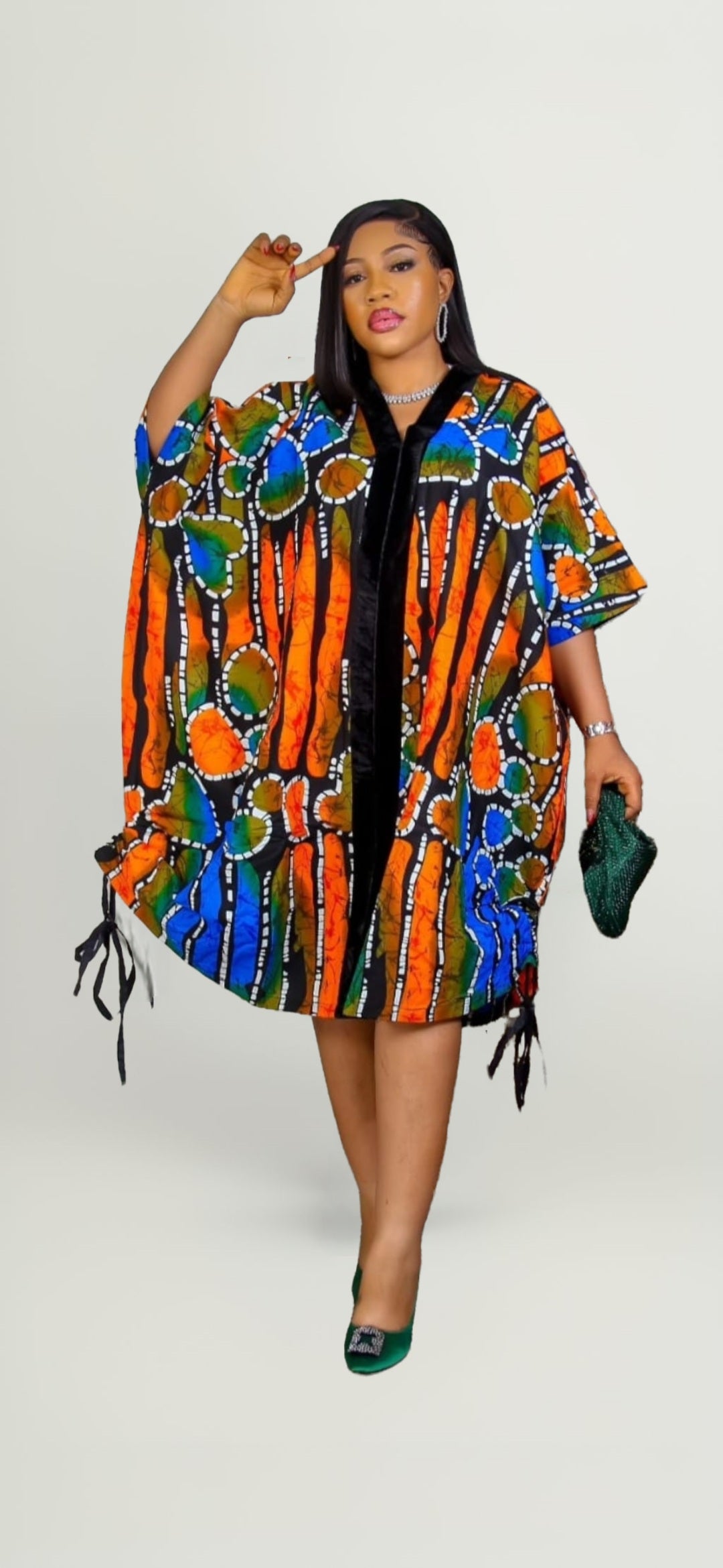 Adora Elegant Midi Dress Free size for M, L, XL &amp; 2XL