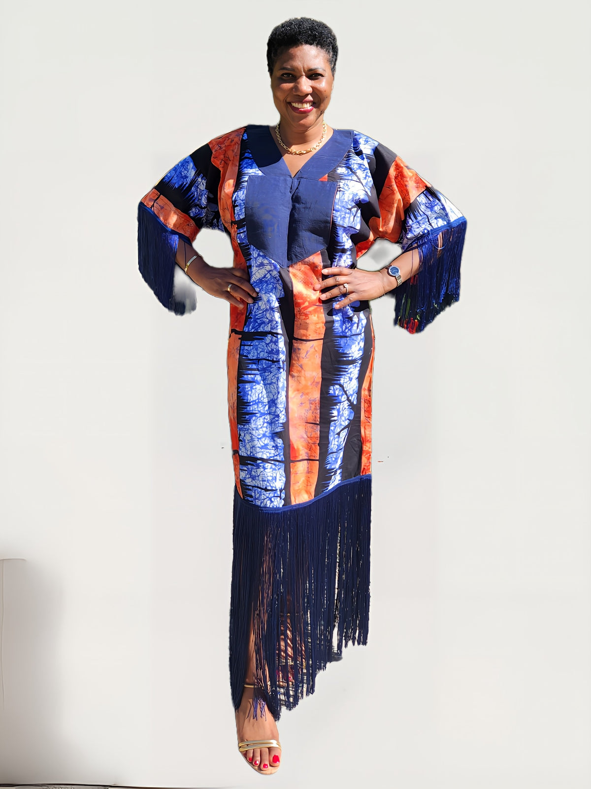 Tiana Elegant Fringed Kaftan