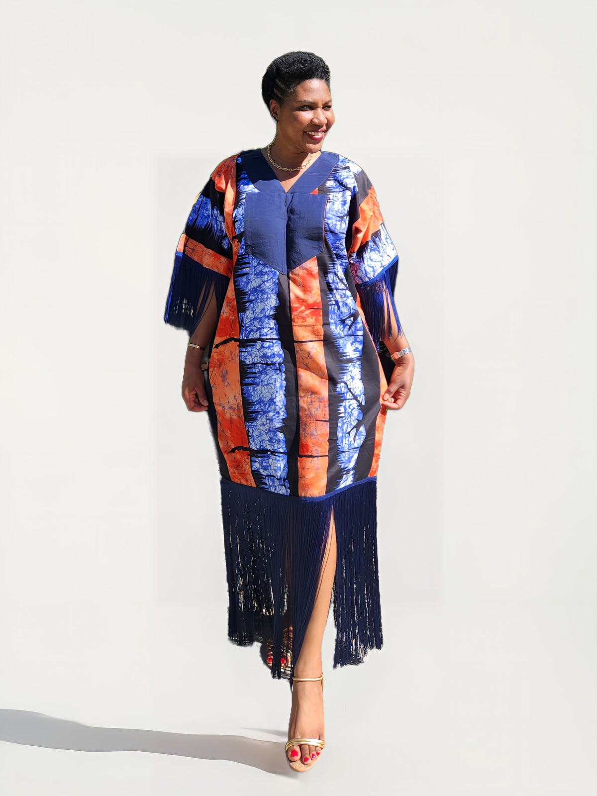 Tiana Elegant Fringed Kaftan