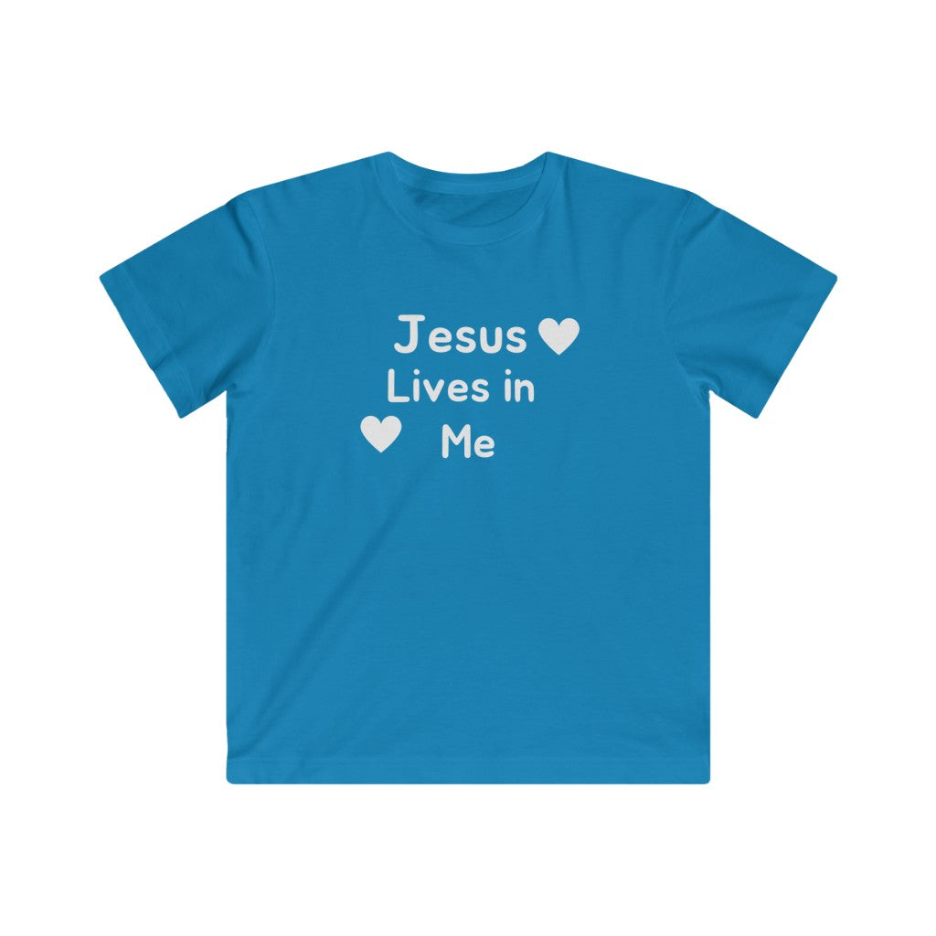 Jesus Lives in Me Kids Fine Jersey Tee