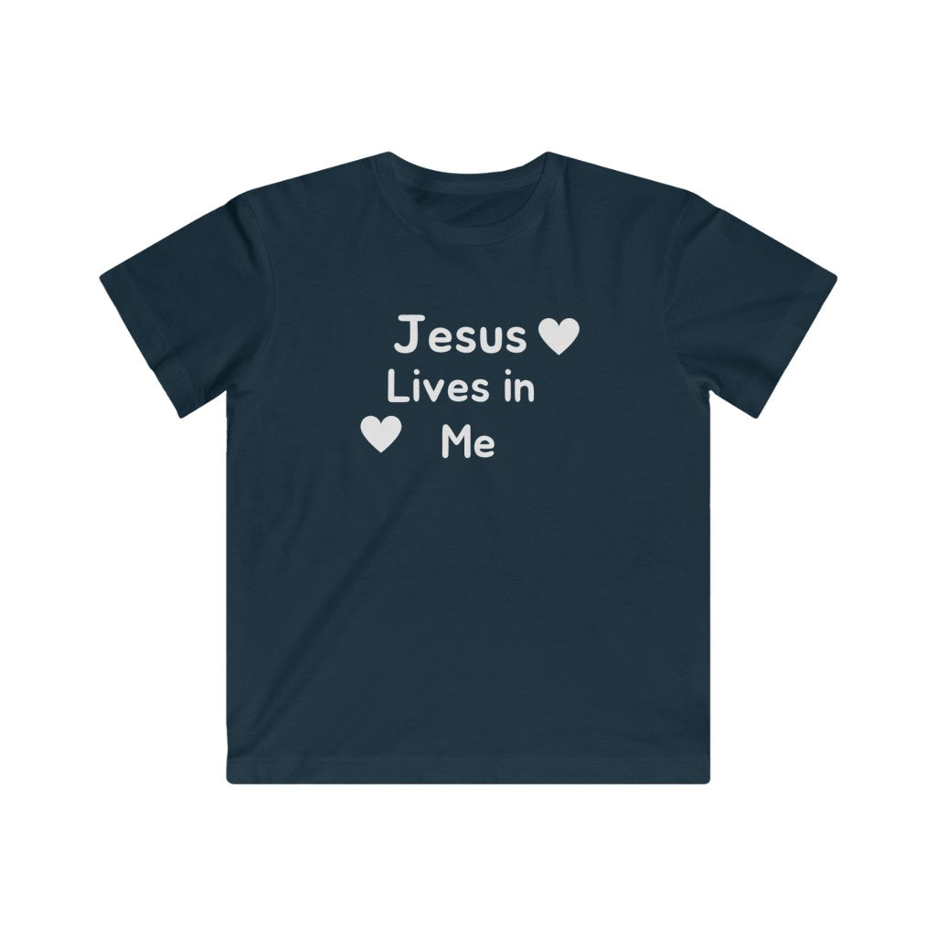 Jesus Lives in Me Kids Fine Jersey Tee