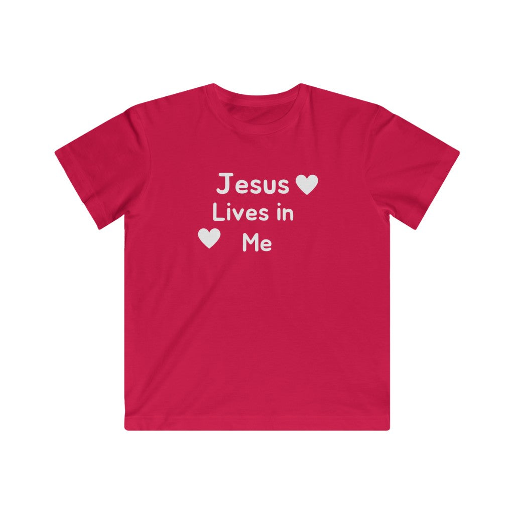 Jesus Lives in Me Kids Fine Jersey Tee