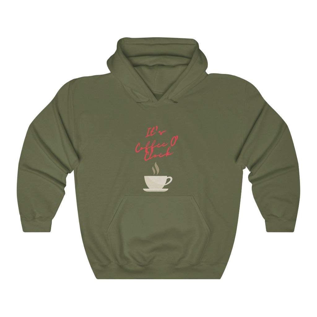 Coffee O&#39; Clock Unisex Heavy Blend Hooded Sweatshirt