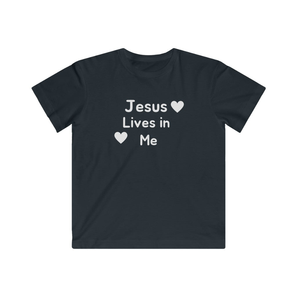 Jesus Lives in Me Kids Fine Jersey Tee