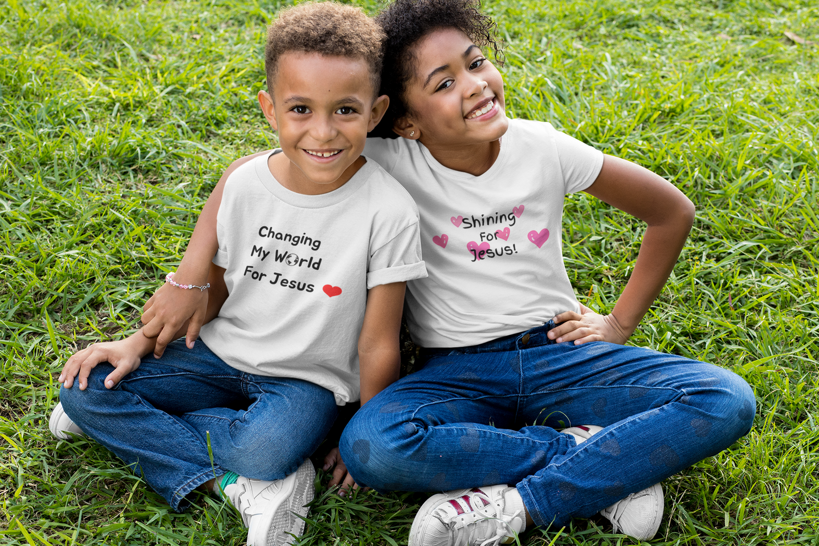 Changing My World For Jesus Kids Fine Jersey Tee