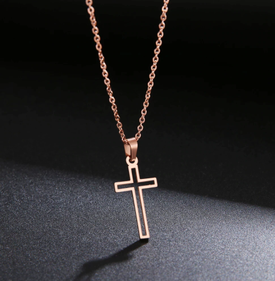 Beautiful Minimalist Design Gold Plated Cross Necklace
