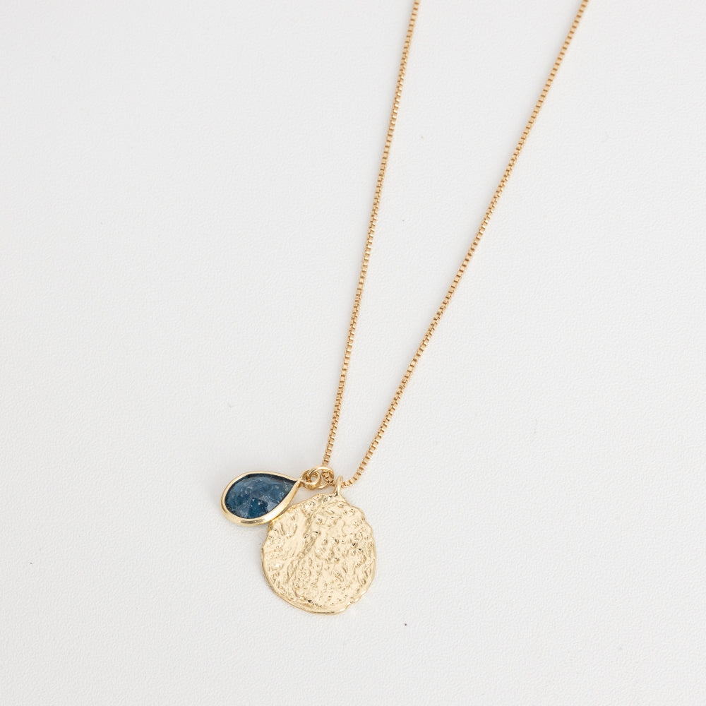 Handmade Minimalist Glass Drop 18K Gold Plated Necklace