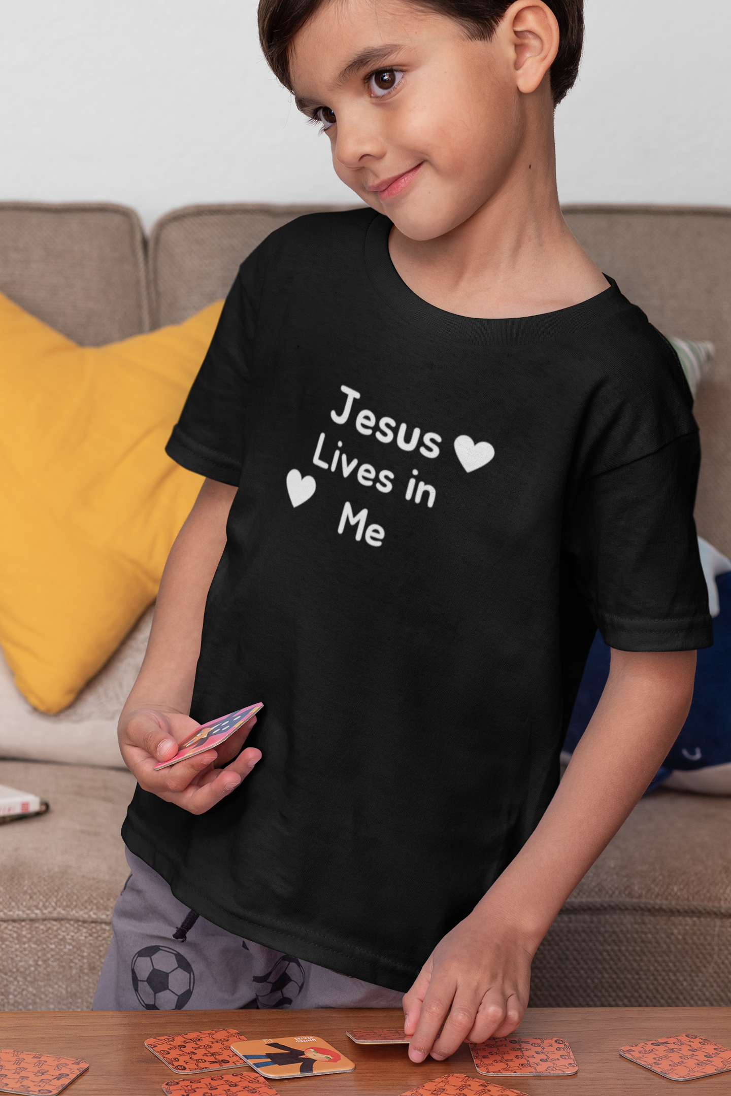 Jesus Lives in Me Kids Fine Jersey Tee