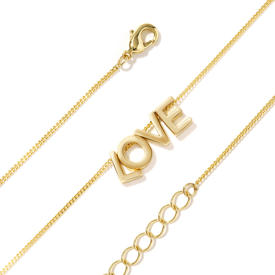 Classy L.O.V.E Gold Plated Necklace