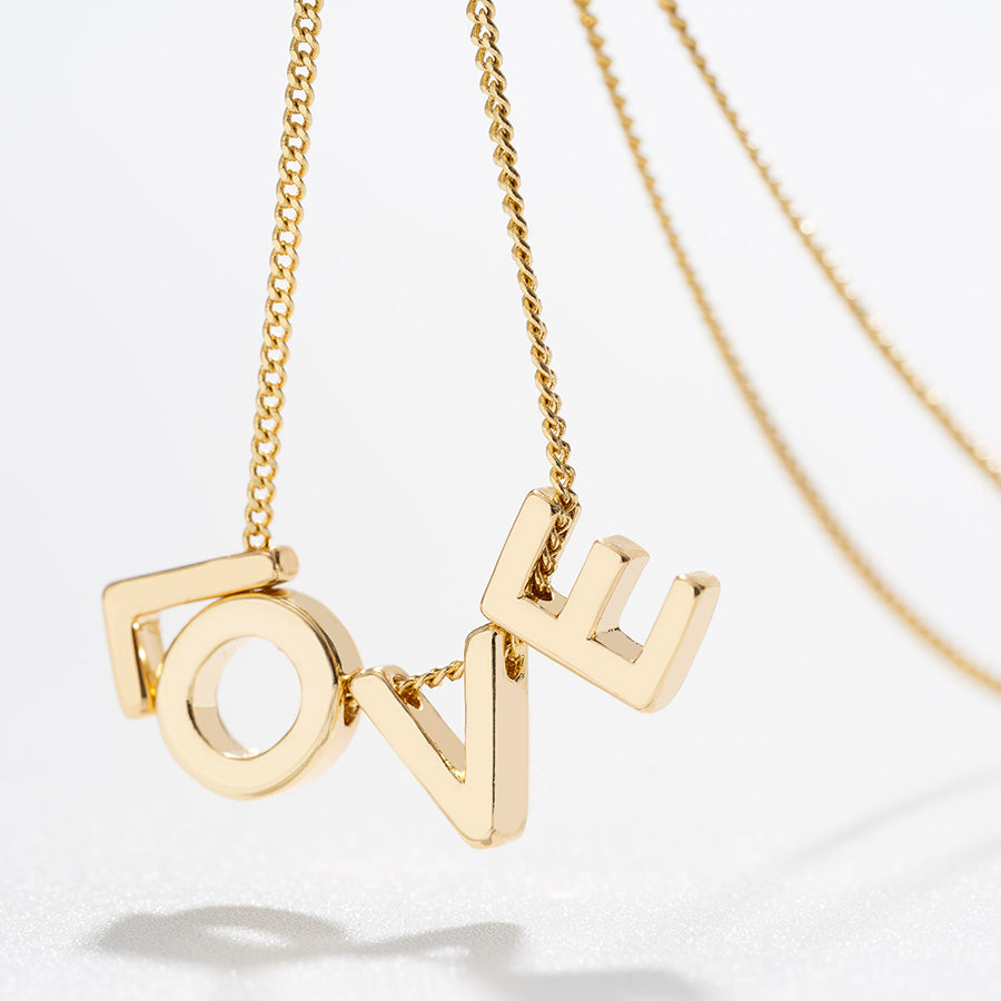 Classy L.O.V.E Gold Plated Necklace