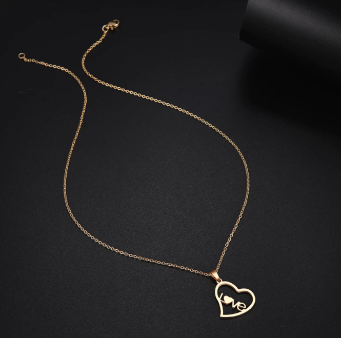 Gorgeous Love In Heart Gold Plated Necklace