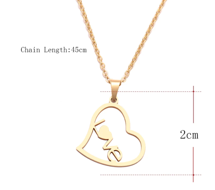Gorgeous Love In Heart Gold Plated Necklace