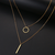 Vintage Style Double Layered Gold Plated Necklace
