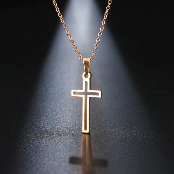 Beautiful Minimalist Design Gold Plated Cross Necklace