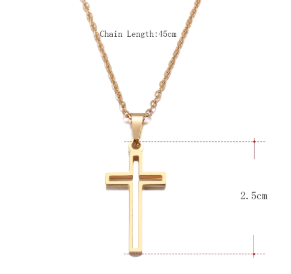Beautiful Minimalist Design Gold Plated Cross Necklace