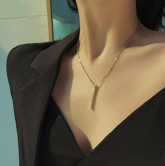 Exquisite Vintage Titanium Steel Gold Plated Necklace